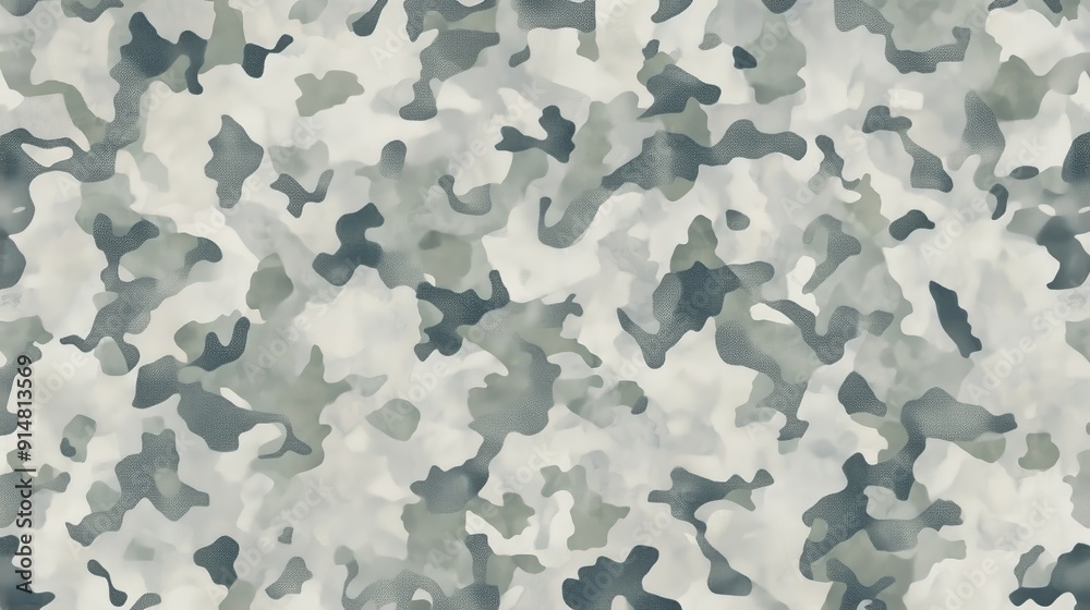 Stylized Camouflage Pattern in Shades of Gray Stylized Camouflage Pattern in Shades of Gray