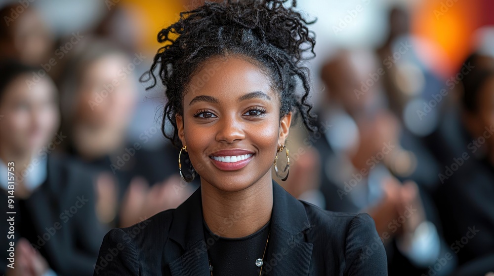 A Dynamic Scene Of A Businesswoman Receiving A Standing Ovation During A Meeting, Exuding Confidence And Recognition For Her Accomplishments, Epitomizing Leadership And Triumph A Dynamic Scene Of A Businesswoman Receiving A Standing Ovation During A Meeting, Exuding Confidence And Recognition For Her Accomplishments, Epitomizing Leadership And Triumph