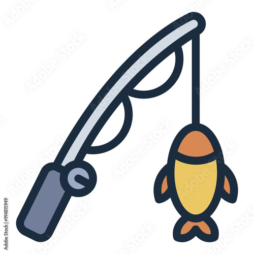 Fishing rod icon representing the sport of fishing.