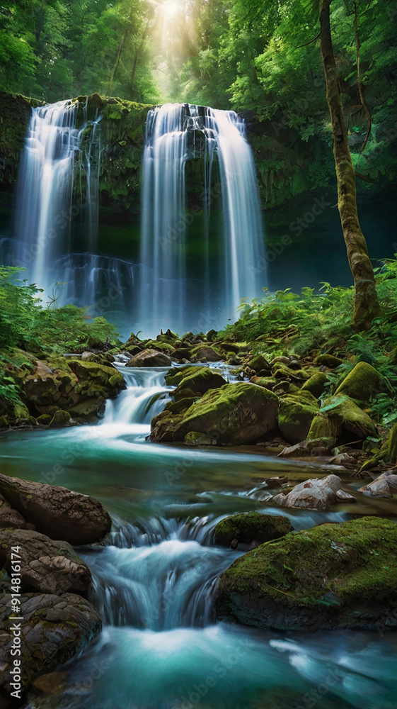 Fototapeta premium waterfall in the forest