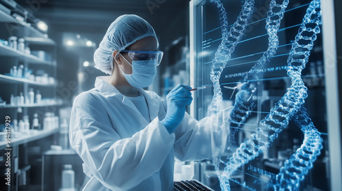 Doctor using biotechnology for patient care biotechnology