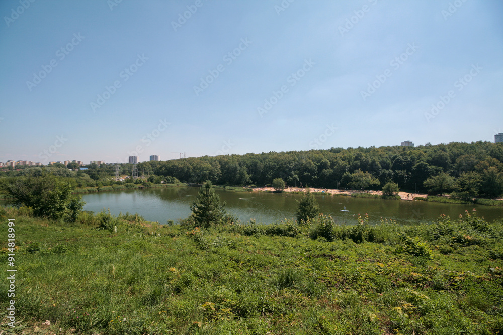 Obraz premium Lake among the forests, Russia.