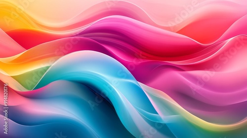 Abstract colorful fluid shapes against a gradient