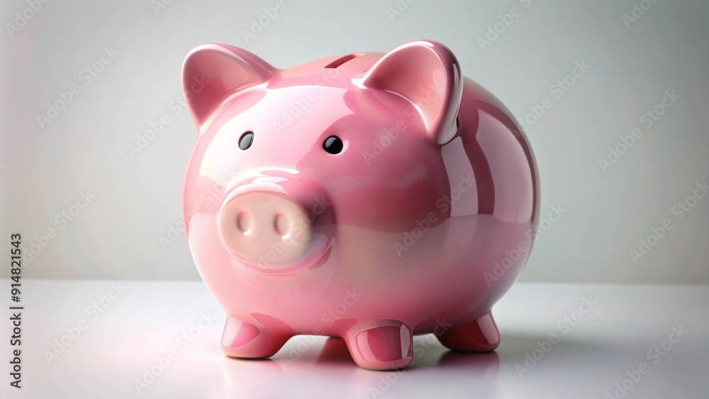 Pink Piggy Bank Savings - Ceramic Piggy Bank on White Background - Money, Finance, Investment, Budget, Savings Pink Piggy Bank Savings - Ceramic Piggy Bank on White Background - Money, Finance, Investment, Budget, Savings