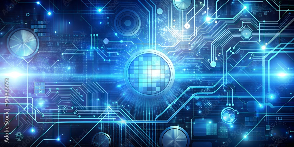 Technology background with hitech digital Technology background with hitech digital