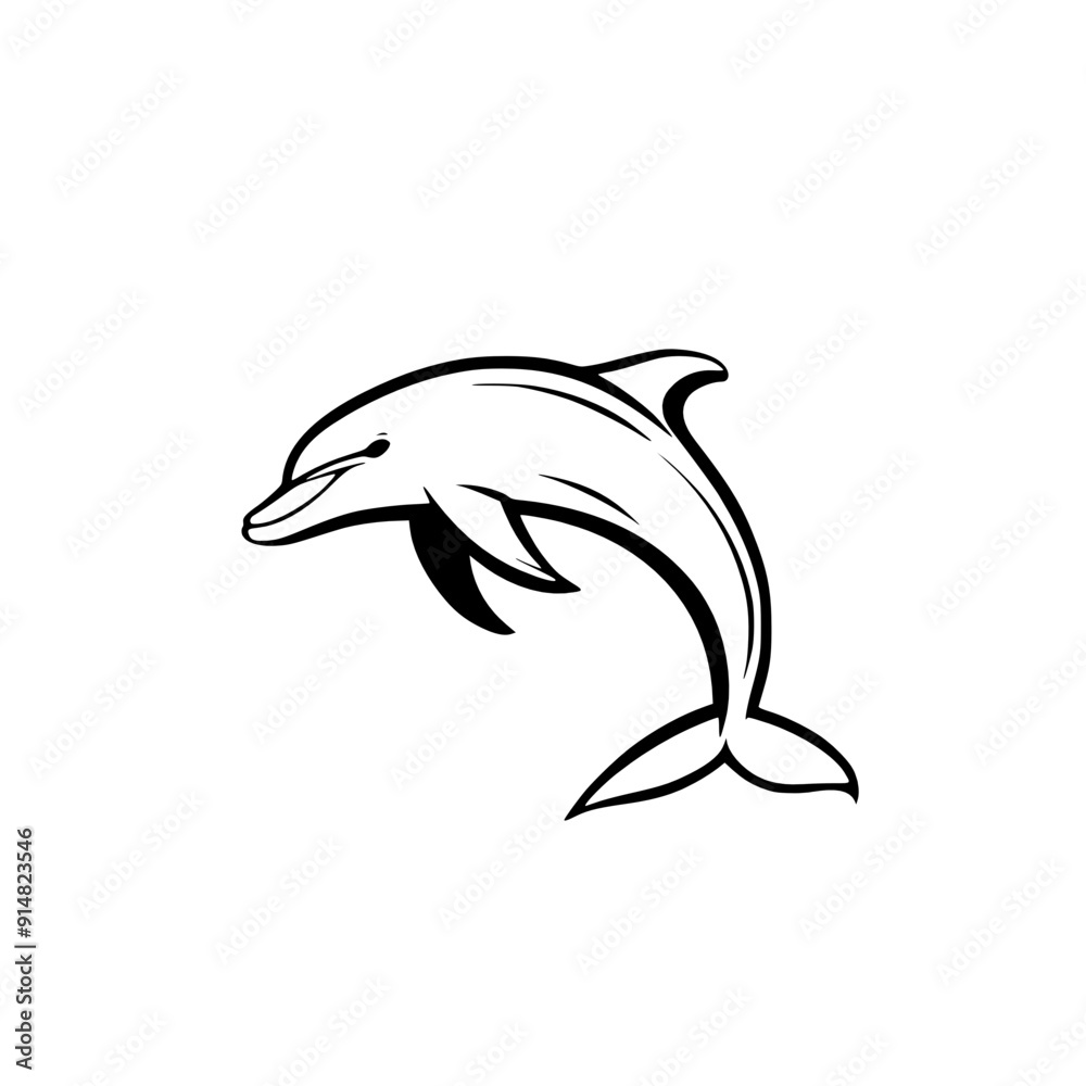 Obraz premium dolphin isolated on white background