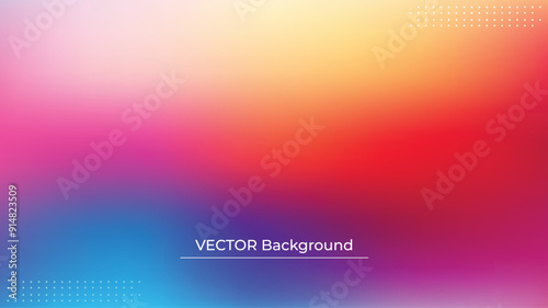 Wallpaper Mural Smooth and blurry colorful gradient mesh background. Modern bright rainbow colors. Easy editable soft colored vector banner template. Premium quality Torontodigital.ca