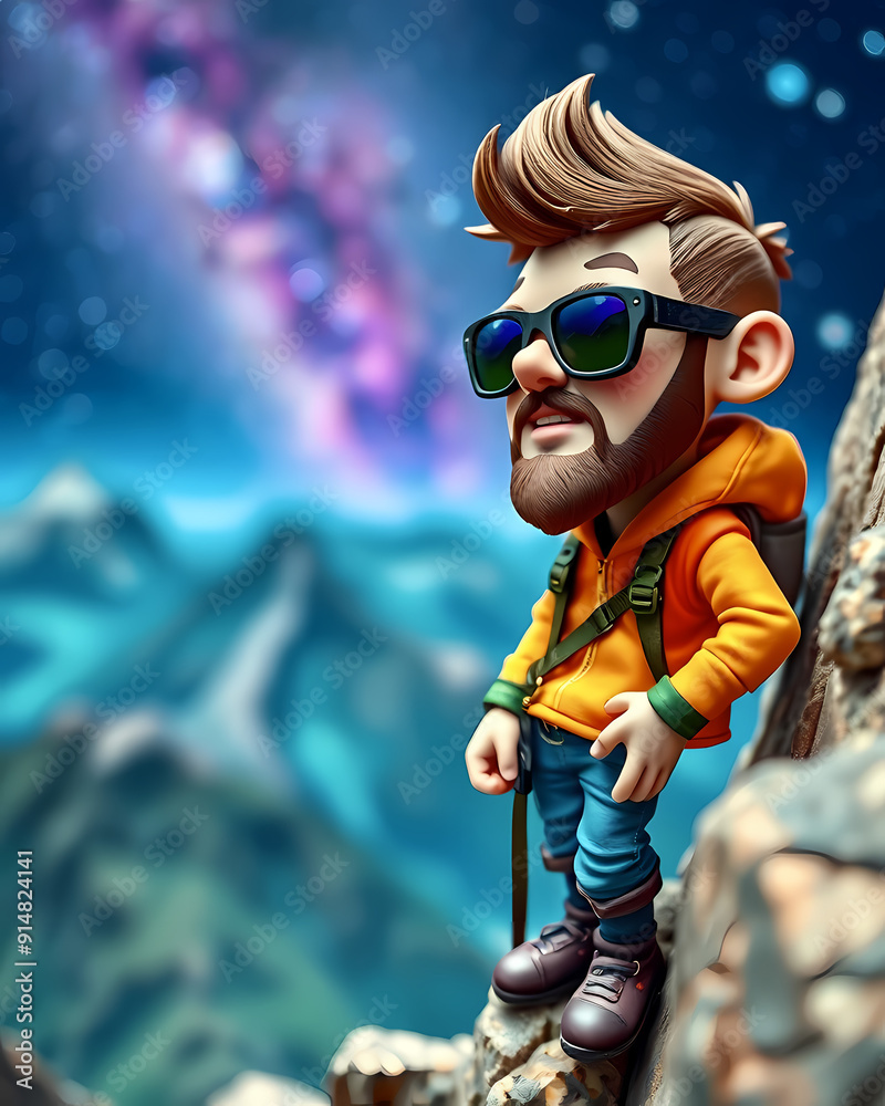 Chibi Mountain Climber Guy Cool Wearing Sunglasses! Chibi Mountain Climber Guy Cool Wearing Sunglasses!