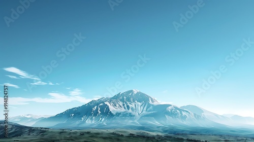 Serene Mountain Landscape Under a Clear Sky