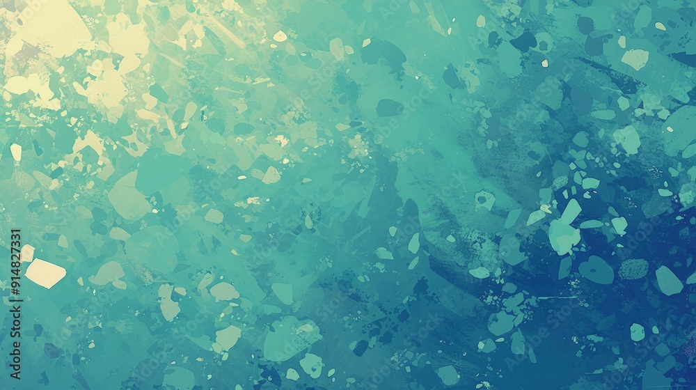 Abstract Aqua and Cream Splashes Abstract Aqua and Cream Splashes