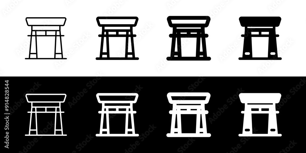 Editable shrine, gate, vector icon. Landmark, monument, religious, cultural, building, architecture. Part of a big icon set family. Perfect for web and app interfaces, presentations, infographics, etc Editable shrine, gate, vector icon. Landmark, monument, religious, cultural, building, architecture. Part of a big icon set family. Perfect for web and app interfaces, presentations, infographics, etc