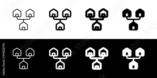 Editable local, home, network, LAN, connection vector icon. Remote work, job, profession, freelance. Part of a big icon set family. Perfect for web and app interfaces, presentations, infographics, etc