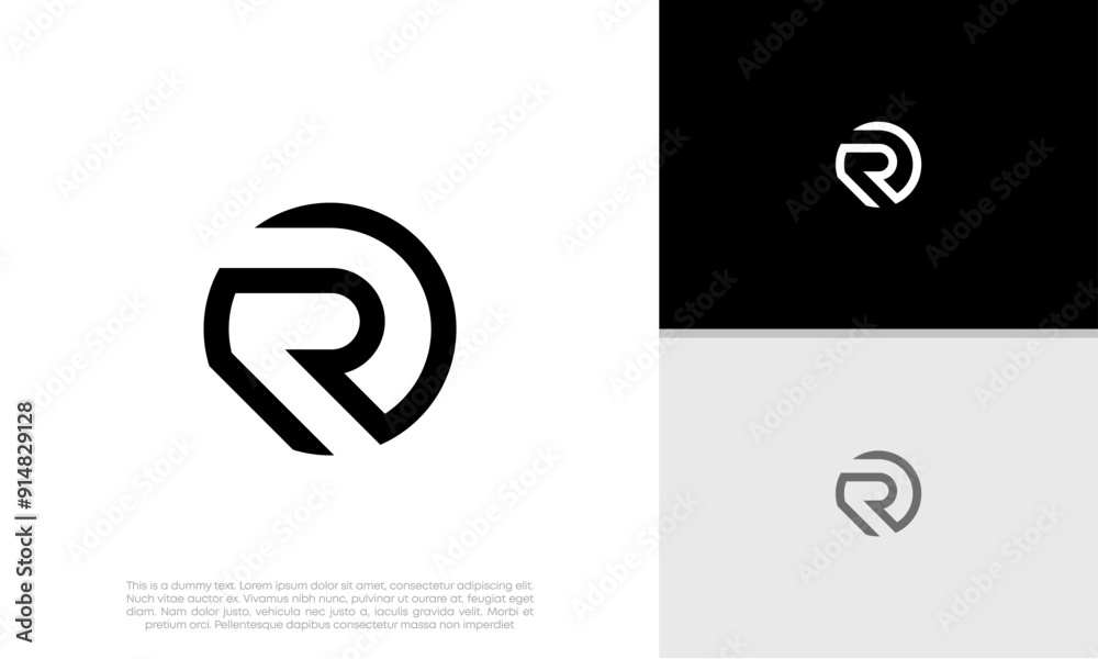 Initials R logo design. Initial Letter Logo. Innovative high tech logo template.
Initials R logo design. Initial Letter Logo. Innovative high tech logo template.