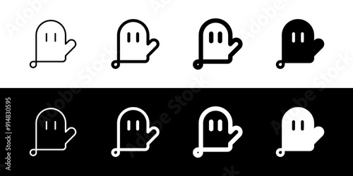 Editable oven mitten vector icon. Bakery, cooking, appliances, kitchenware, food. Part of a big icon set family. Perfect for web and app interfaces, presentations, infographics, etc