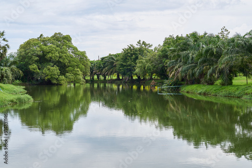 The King Rama IX city park in the island of Phuket, Thailand