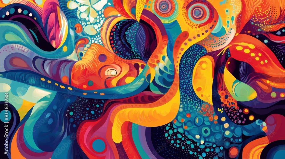 Kaleidoscope of Vibrant Chaos - Abstract Design with Lively Colors and Intricate Patterns for Artistic Inspiration and Creativity Kaleidoscope of Vibrant Chaos - Abstract Design with Lively Colors and Intricate Patterns for Artistic Inspiration and Creativity