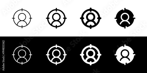 Editable target user customer vector icon. SEO, marketing, business. Part of a big icon set family. Perfect for web and app interfaces, presentations, infographics, etc
