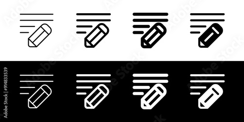 Editable pencil, writing vector icon. Email, text, app. Part of a big icon set family. Perfect for web and app interfaces, presentations, infographics, etc