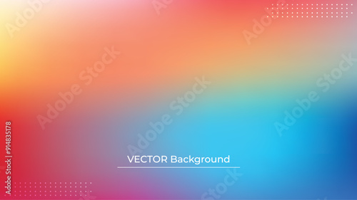 Wallpaper Mural Smooth and blurry colorful gradient mesh background. Modern bright rainbow colors. Easy editable soft colored vector banner template. Premium quality Torontodigital.ca