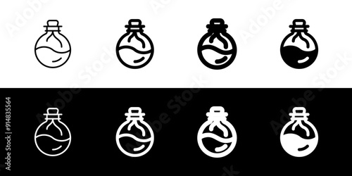 Editable magic potion, mana vector icon. Video game, game elements, RPG. Part of a big icon set family. Perfect for web and app interfaces, presentations, infographics, etc