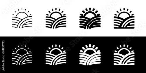 Wallpaper Mural Editable sunrise, morning vector icon. Farm, field, nature, landscape. Part of a big icon set family. Perfect for web and app interfaces, presentations, infographics, etc Torontodigital.ca