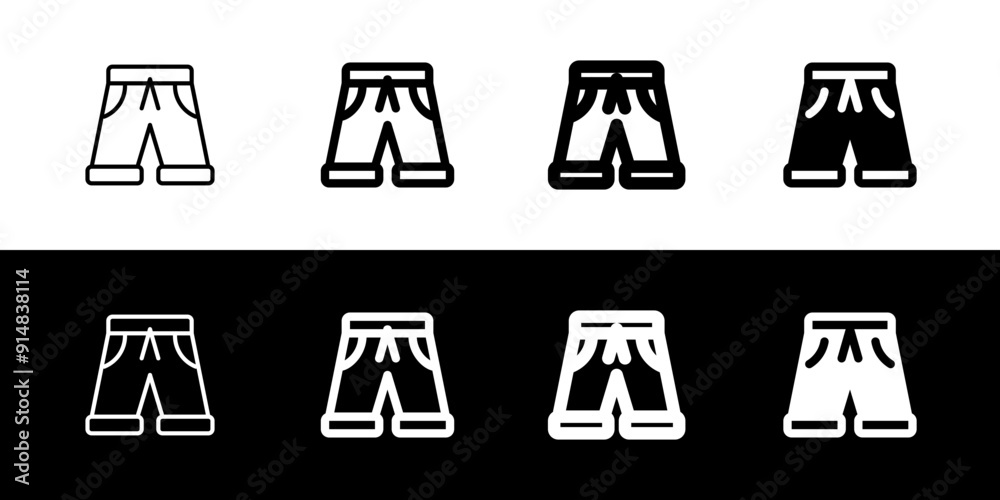 Editable shorts vector icon. Clothing, fashion, apparel. Part of a big icon set family. Perfect for web and app interfaces, presentations, infographics, etc Editable shorts vector icon. Clothing, fashion, apparel. Part of a big icon set family. Perfect for web and app interfaces, presentations, infographics, etc
