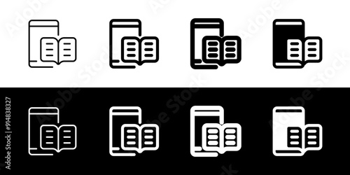Editable e-book reader app vector icon. Online learning, course, tutorial. Part of a big icon set family. Perfect for web and app interfaces, presentations, infographics, etc