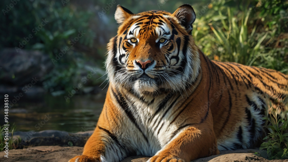 portrait of a bengal tiger portrait of a bengal tiger