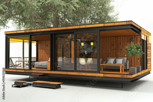 Eco Friendly Modern Home with Expansive Glass Walls and a Focus on Sustainability Set in a Natural Landscape