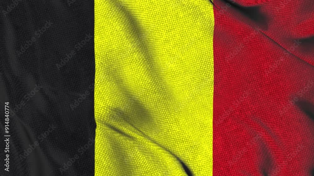  animation of the belgium flag waving in the wind	
