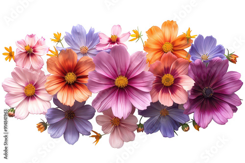 Wallpaper Mural A bouquet of flowers with a variety of colors including pink, orange, and purple Torontodigital.ca