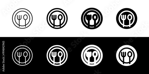 Editable meals, plate, fork, spoon vector icon. Food, restaurant. Part of a big icon set family. Perfect for web and app interfaces, presentations, infographics, etc