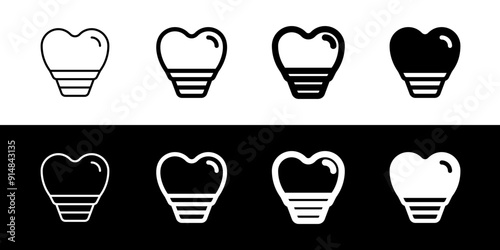 Editable dental implant vector icon. Dentistry, healthcare, medical. Part of a big icon set family. Perfect for web and app interfaces, presentations, infographics, etc