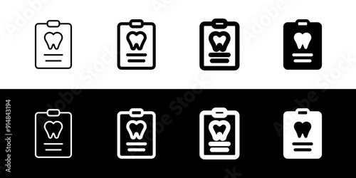 Editable dental health record vector icon. Dentistry, healthcare, medical. Part of a big icon set family. Perfect for web and app interfaces, presentations, infographics, etc