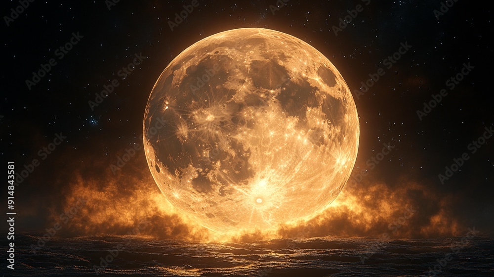 Generative AI Space: Melting Bright Moon Isolated on Transparent Background. Generative AI Generative AI Space: Melting Bright Moon Isolated on Transparent Background. Generative AI