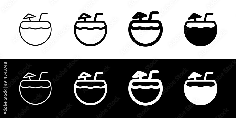 Editable coconut drink vector icon. Part of a big icon set family. Perfect for web and app interfaces, presentations, infographics, etc Editable coconut drink vector icon. Part of a big icon set family. Perfect for web and app interfaces, presentations, infographics, etc
