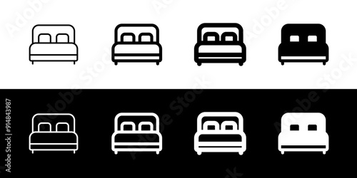 Editable double bed vector icon. Part of a big icon set family. Perfect for web and app interfaces, presentations, infographics, etc