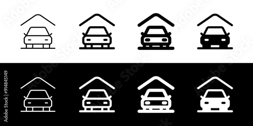 Editable parking area, garage vector icon. Property, real estate, construction, mortgage, interiors. Part of a big icon family. Perfect for web and app interfaces, presentations, infographics, etc