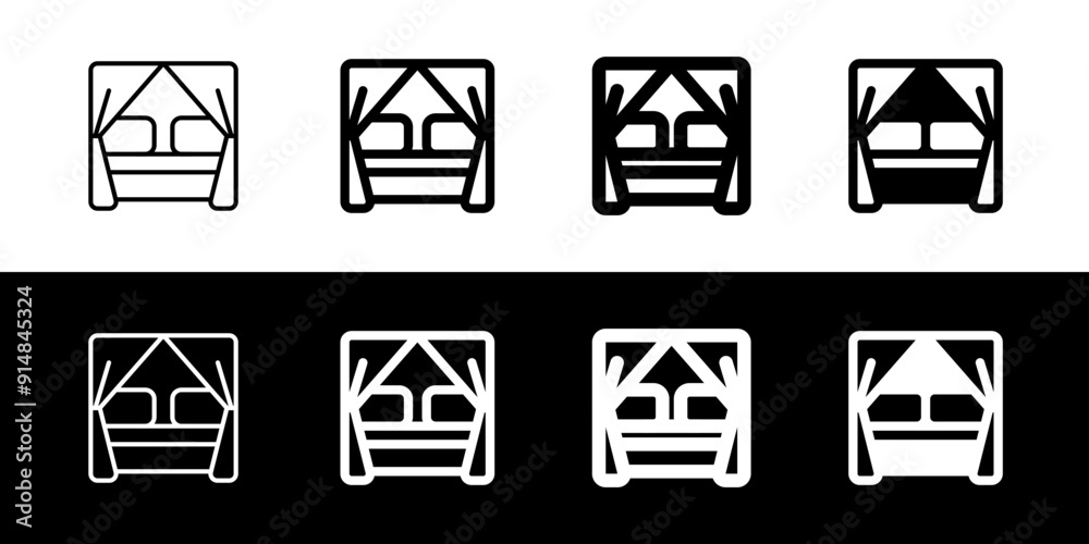 Editable canopy bed vector icon. Part of a big icon set family. Perfect for web and app interfaces, presentations, infographics, etc Editable canopy bed vector icon. Part of a big icon set family. Perfect for web and app interfaces, presentations, infographics, etc