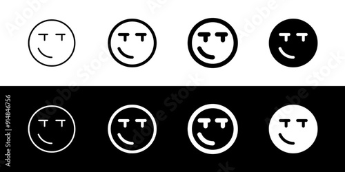 Editable sarcastic, smirking face vector icon. Part of a big icon set family. Perfect for web and app interfaces, presentations, infographics, etc