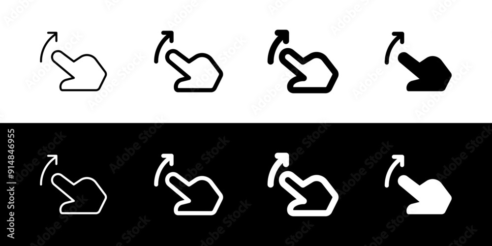 Editable one finger slide right vector icon. Part of a big icon set family. Perfect for web and app interfaces, presentations, infographics, etc Editable one finger slide right vector icon. Part of a big icon set family. Perfect for web and app interfaces, presentations, infographics, etc