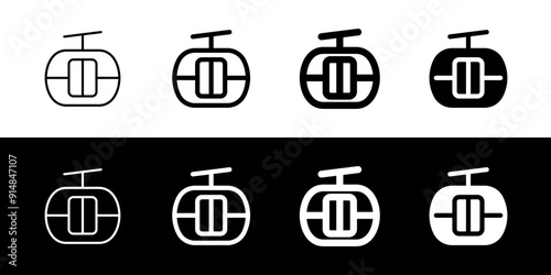 Editable cable car vector icon. Vehicles, transportation, travel. Part of a big icon set family. Perfect for web and app interfaces, presentations, infographics, etc