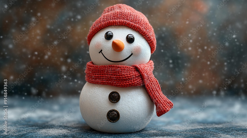 Cheerful Snowman: Happy Winter Figure Isolated on Clear Background. Generative AI Cheerful Snowman: Happy Winter Figure Isolated on Clear Background. Generative AI