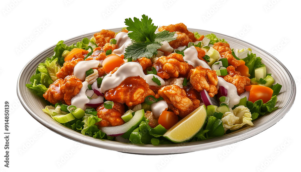 Buffalo Chicken Salad With Crispy Lettuce
Buffalo Chicken Salad With Crispy Lettuce