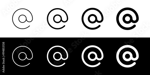 Editable at, mention, email address vector icon. Part of a big icon set family. Perfect for web and app interfaces, presentations, infographics, etc