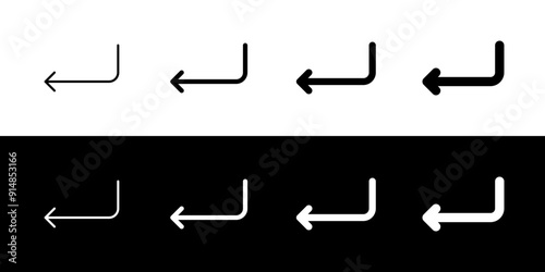 Editable enter, new line, arrow vector icon. Part of a big icon set family. Perfect for web and app interfaces, presentations, infographics, etc