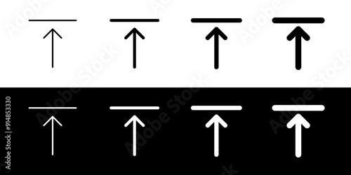 Editable top alignment vector icon. Part of a big icon set family. Perfect for web and app interfaces, presentations, infographics, etc