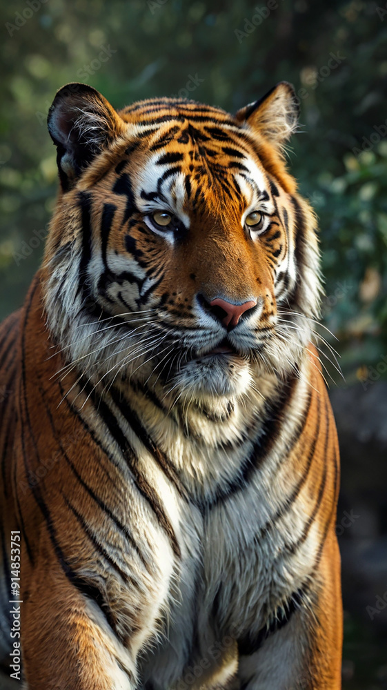 Naklejka premium white bengal tiger in zoo