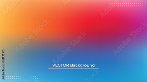 Wallpaper Mural Smooth and blurry colorful gradient mesh background. Modern bright rainbow colors. Easy editable soft colored vector banner template. Premium quality Torontodigital.ca