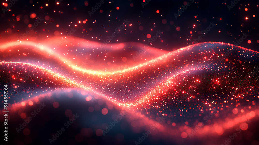 Luminous red wavy line light line, red wave lights , red stars dust trail sparkling particles isolated Luminous red wavy line light line, red wave lights , red stars dust trail sparkling particles isolated